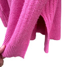 Switch So Womens Cowl Neck Stretch Knit Long Sleeve Oversize Barbie Pink Sweater New M 3 image