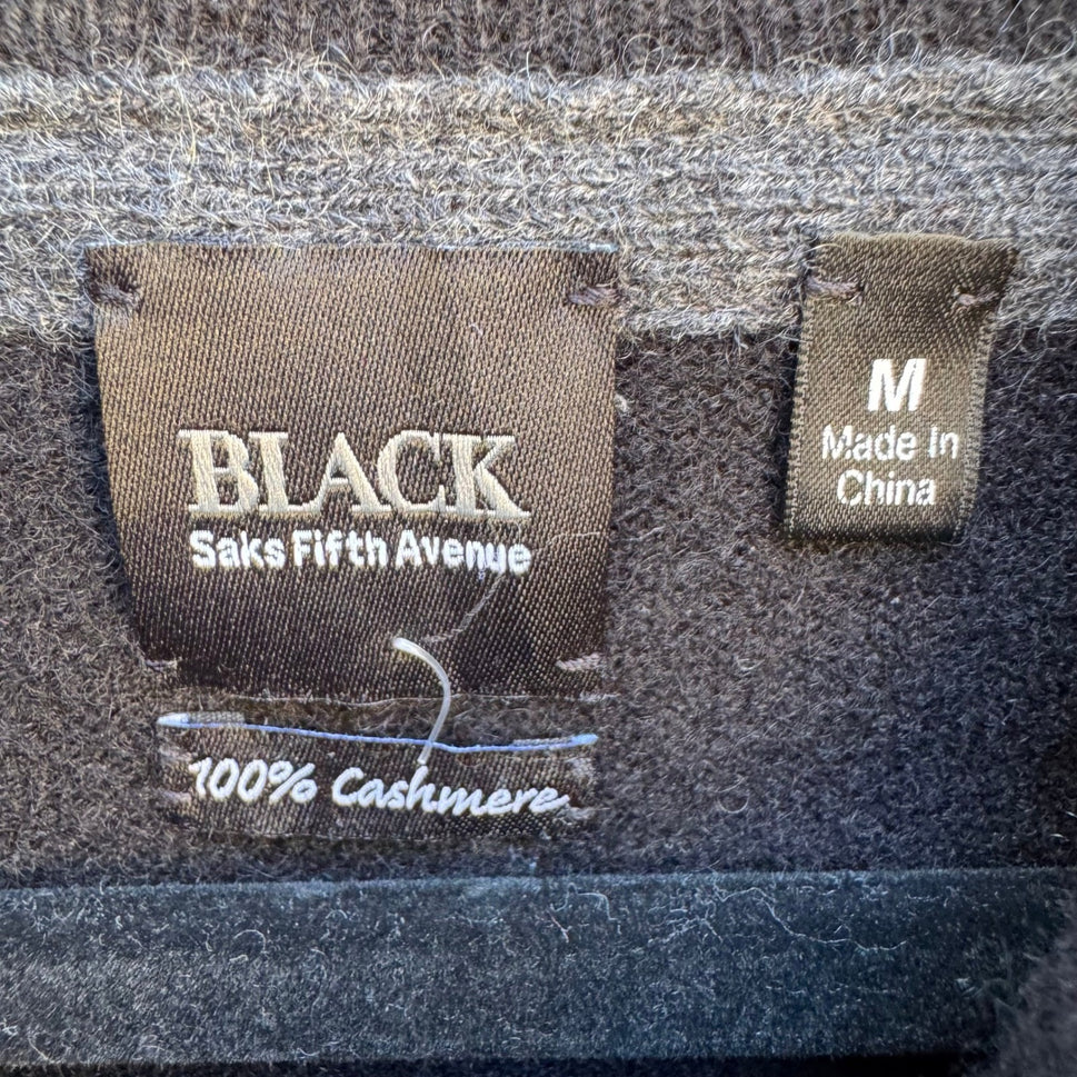 Saks Fifth Avenue Cashmere Old Money Preppy Shawl Collar Striped Sweater Mens M