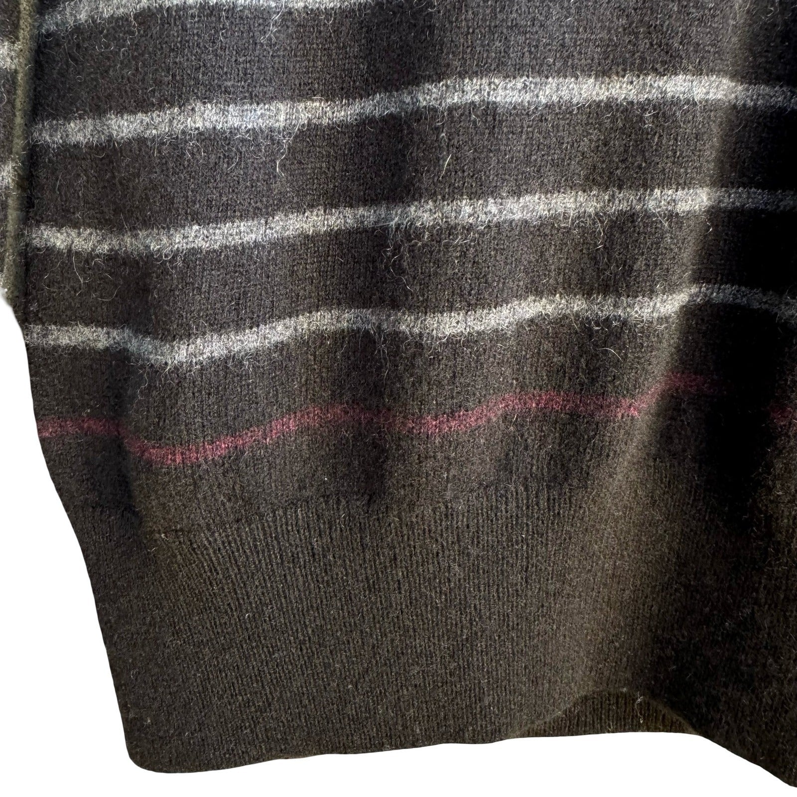 Saks Fifth Avenue Cashmere Old Money Preppy Shawl Collar Striped Sweater Mens M