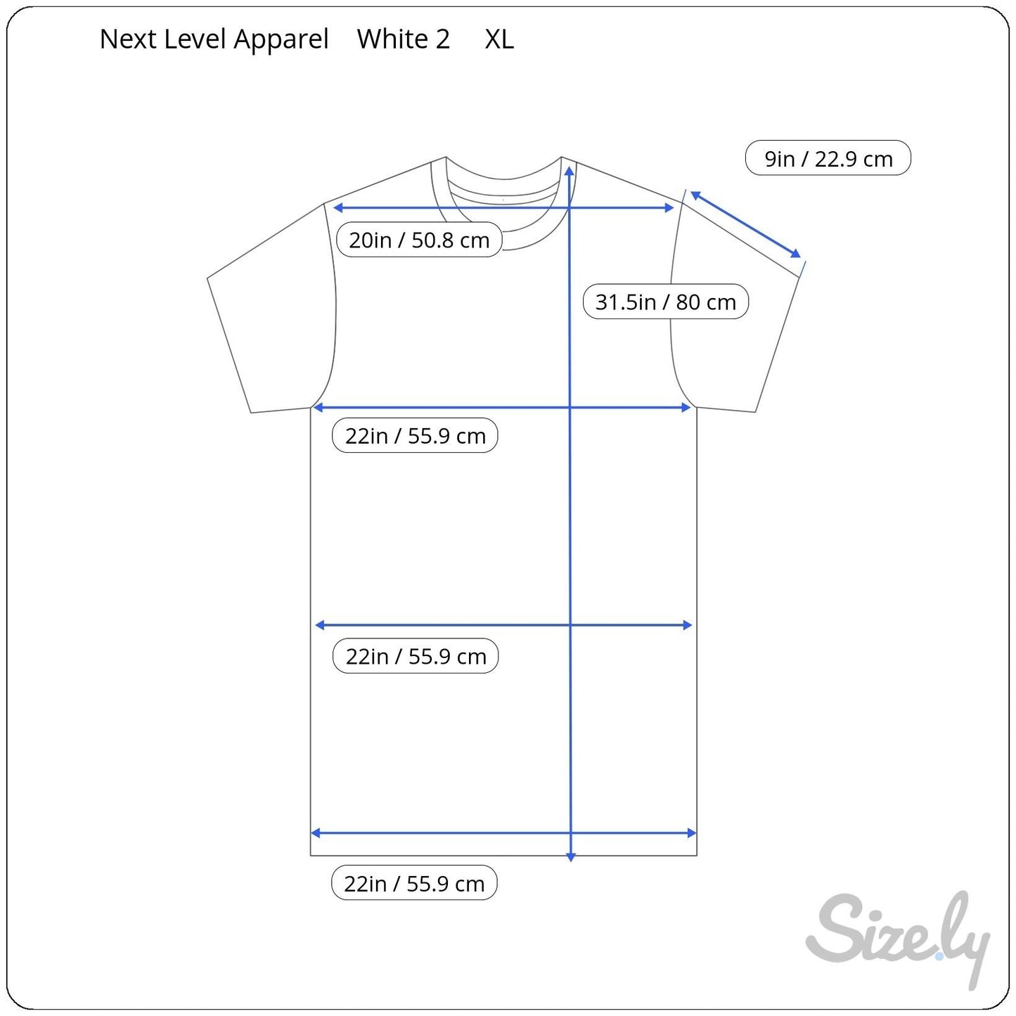 Next Level Apparel Mens White Cotton Crew Neck Short Sleeve T-Shirts XL 2 Pack