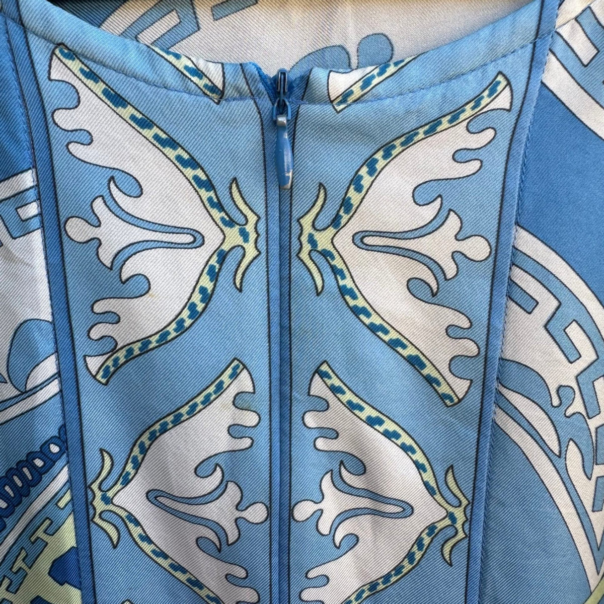 Coldwater Creek Silk Resortwear Coastal Nautical Boho Paisley Tunic Blouse XXL