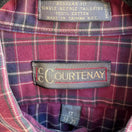 Switch CC Courtenay Vintage Mens Red Plaid Grunge Long Sleeve Cotton Button-Down Shirt L 3 image