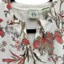 Switch Belongings Floral Print Womens 3/4 Sleeve Knit Split Neck Multicolor Shirt Top M 3 image