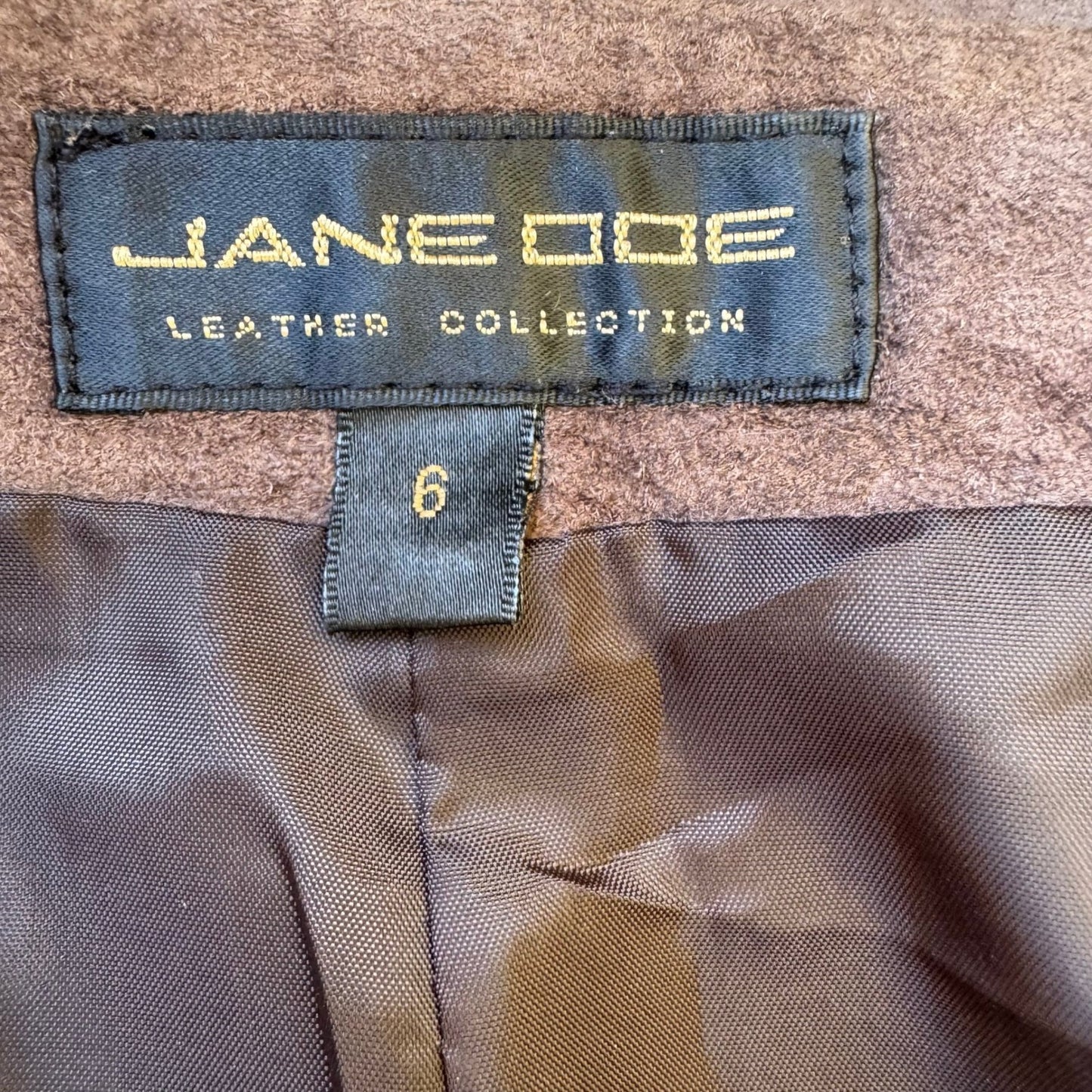 Jane Doe Y2K 90s Earthy Boho Western Suede Leather Asymmetric Edgy Midi Skirt 6