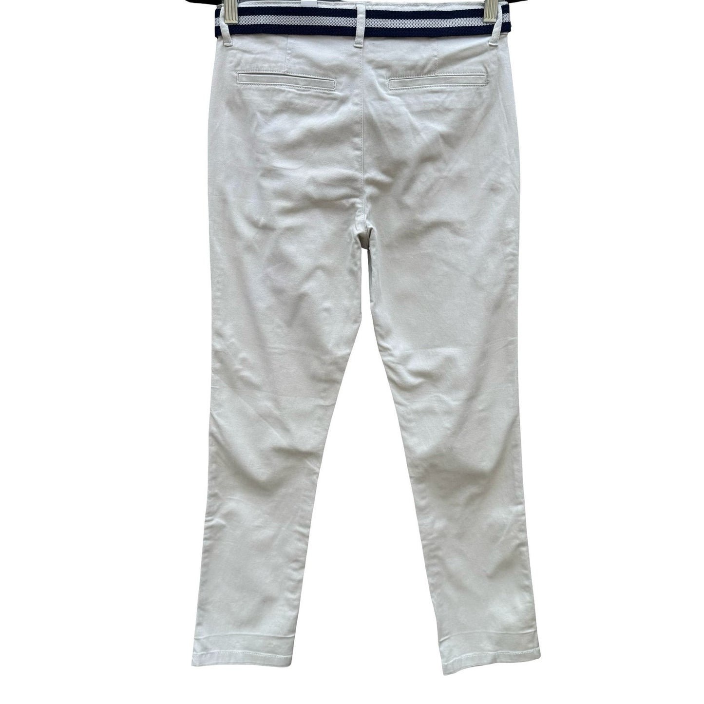 The Childrens Place Girls Millstone Beige Stretch Chino Pants Belt Size 14 NEW
