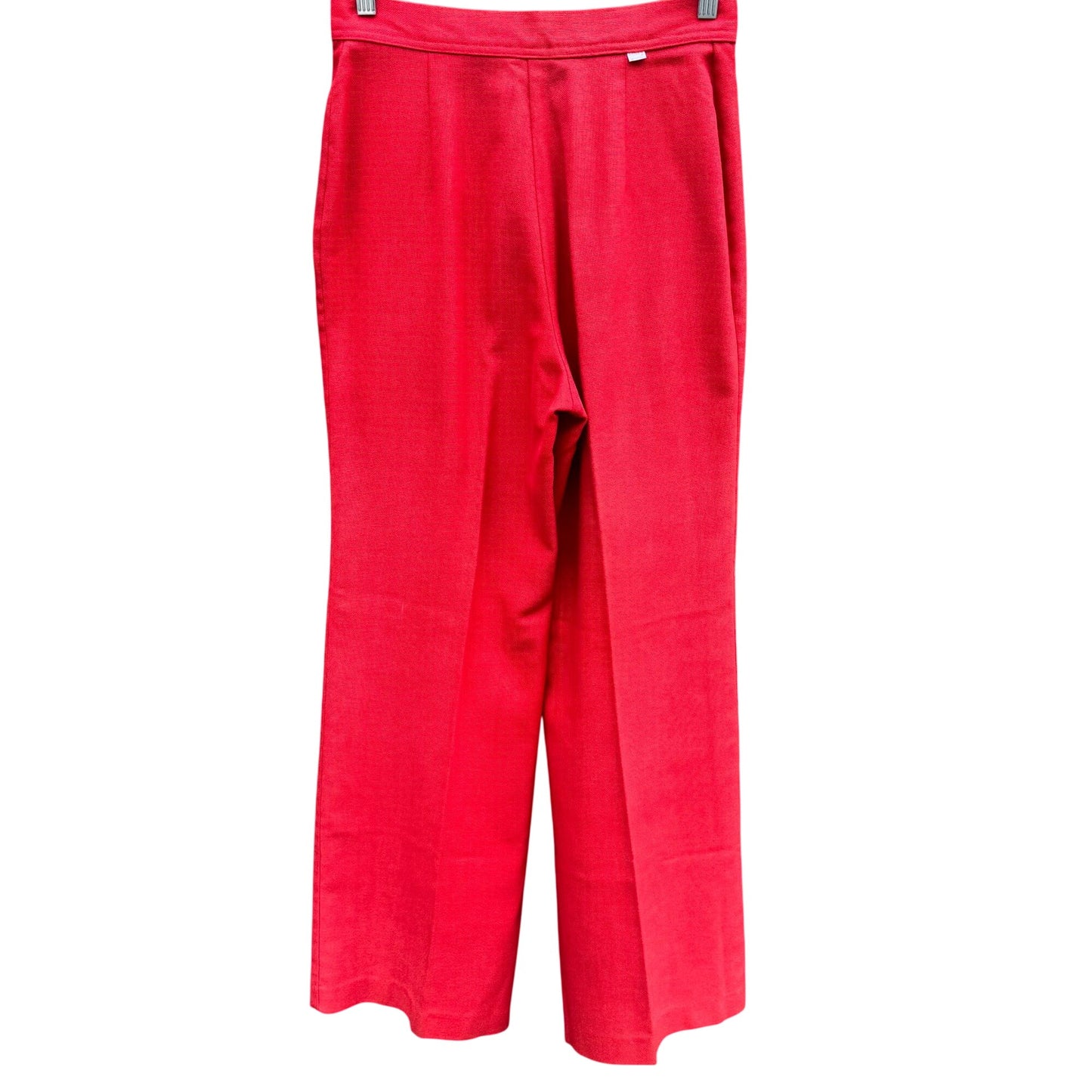 Levi Strauss Vintage 70s Womens Brick Red High Waist Linen Wide Leg Pants 28x31