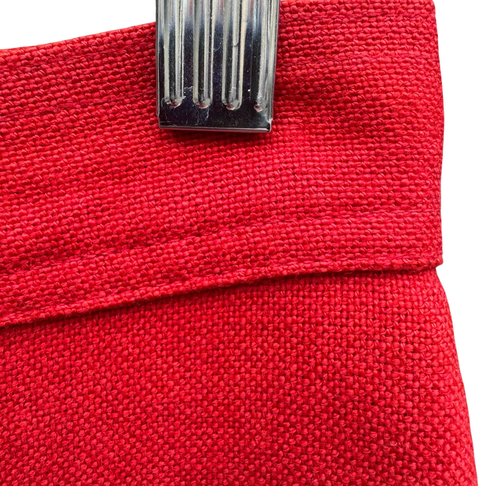 Levi Strauss Vintage 70s Womens Brick Red High Waist Linen Wide Leg Pants 28x31