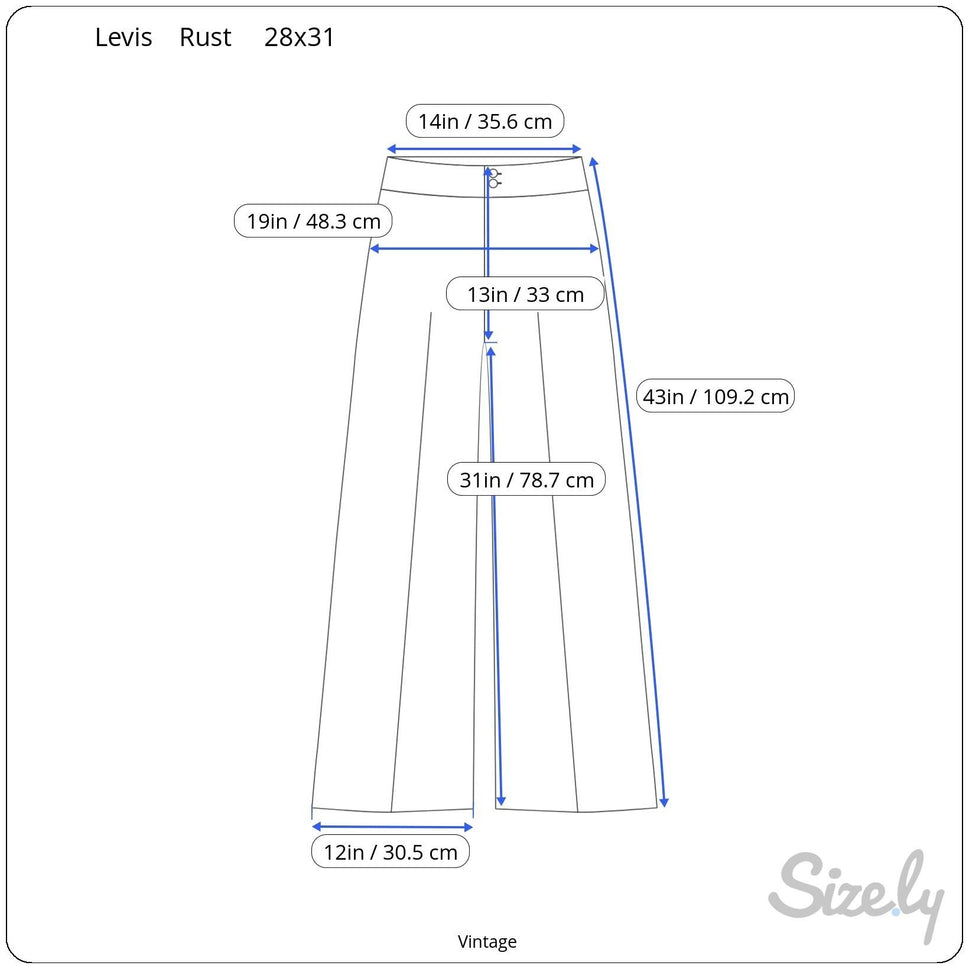 Levi Strauss Vintage 70s Womens Brick Red High Waist Linen Wide Leg Pants 28x31