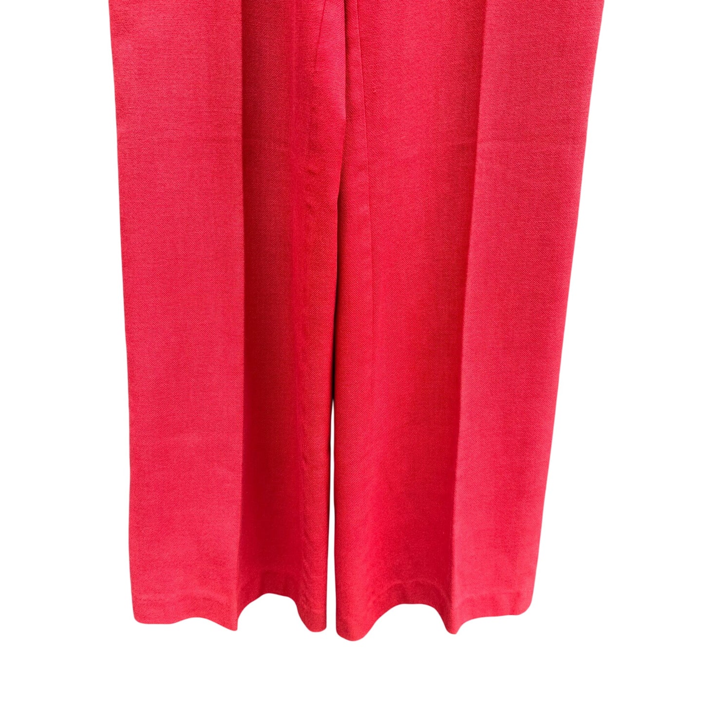 Levi Strauss Vintage 70s Womens Brick Red High Waist Linen Wide Leg Pants 28x31