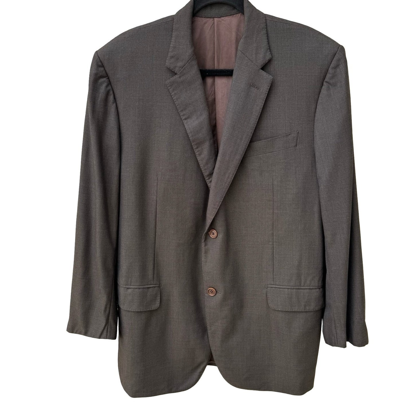 Mabro Alandales Mens 40R Super 130s Wool Blazer Brown Made Italy Luxury Office