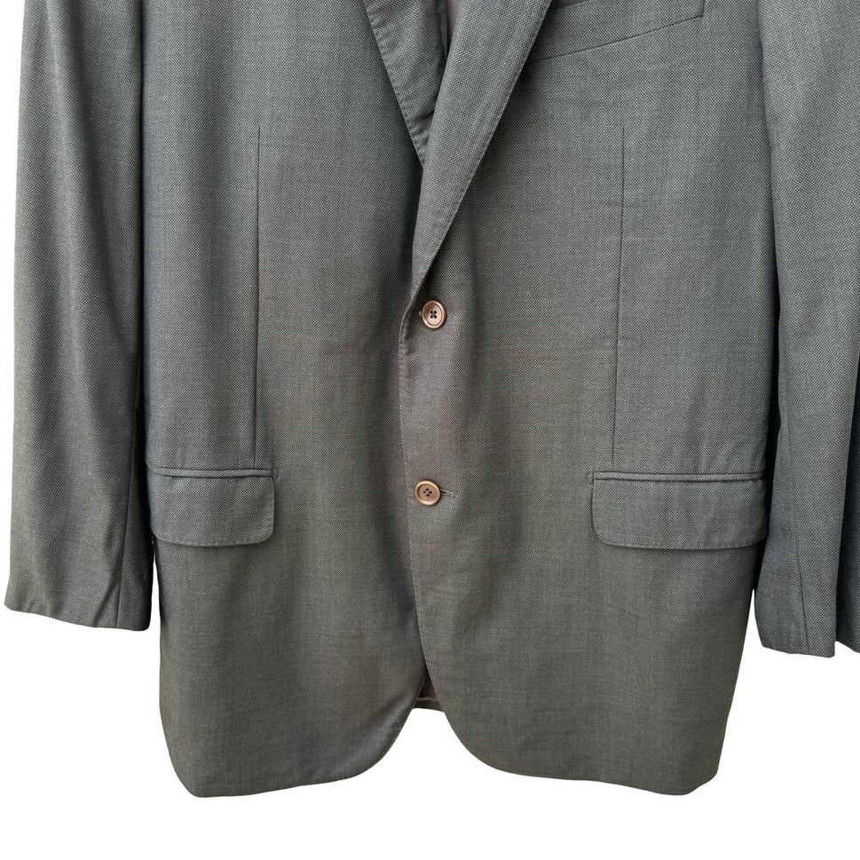 Mabro Alandales Mens 40R Super 130s Wool Blazer Brown Made Italy Luxury Office