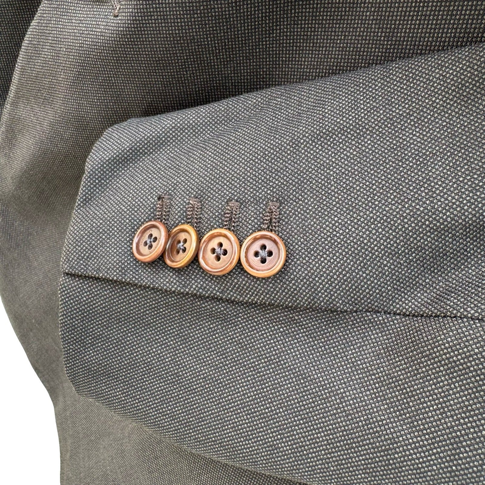 Mabro Alandales Mens 40R Super 130s Wool Blazer Brown Made Italy Luxury Office