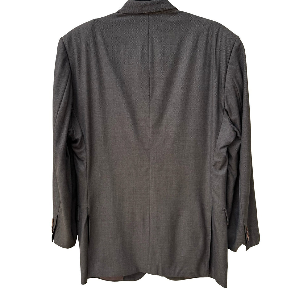 Mabro Alandales Mens 40R Super 130s Wool Blazer Brown Made Italy Luxury Office
