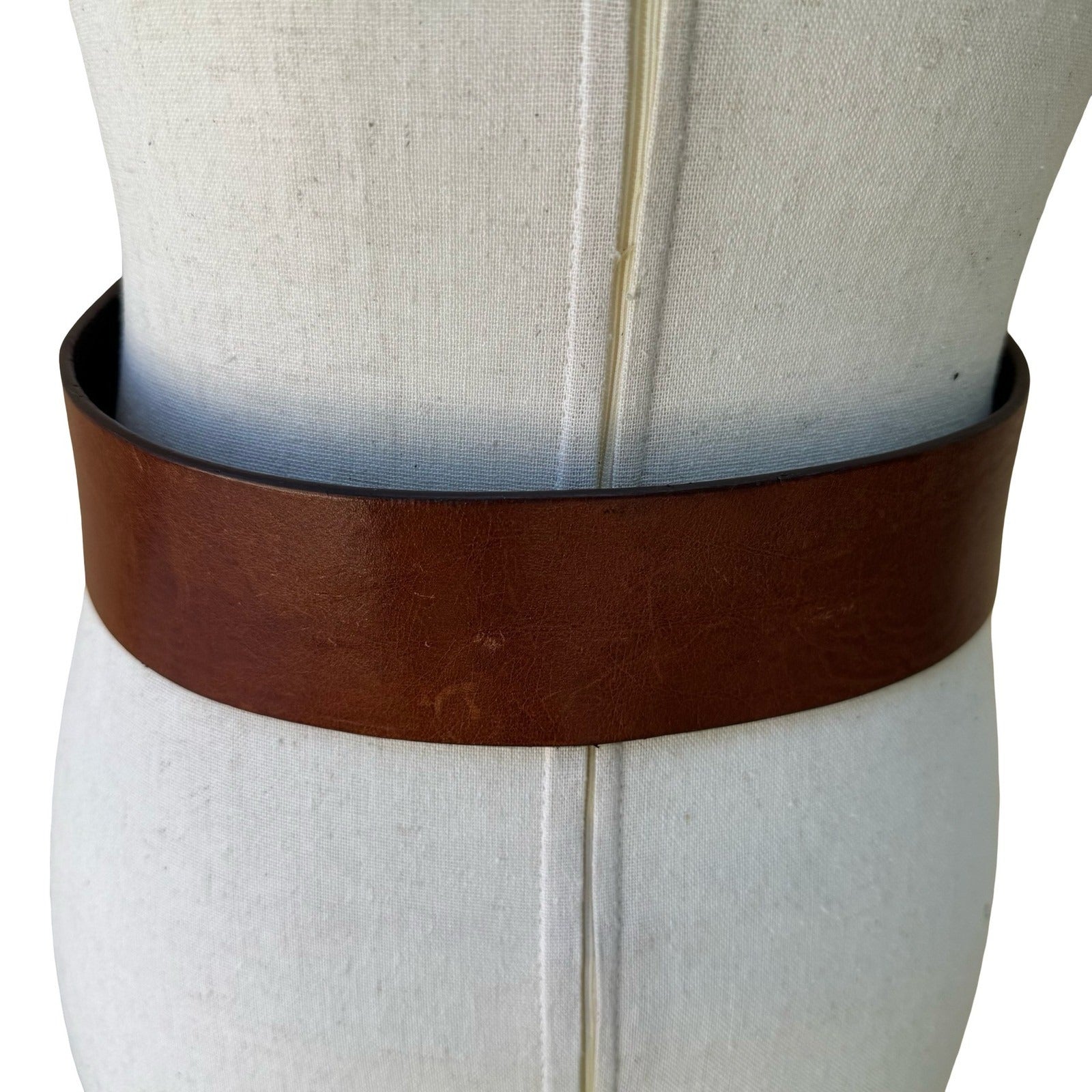 Vintage Y2K Wide Boho Western Cowgirl Brown Leather Statement Belt Silver Buckle