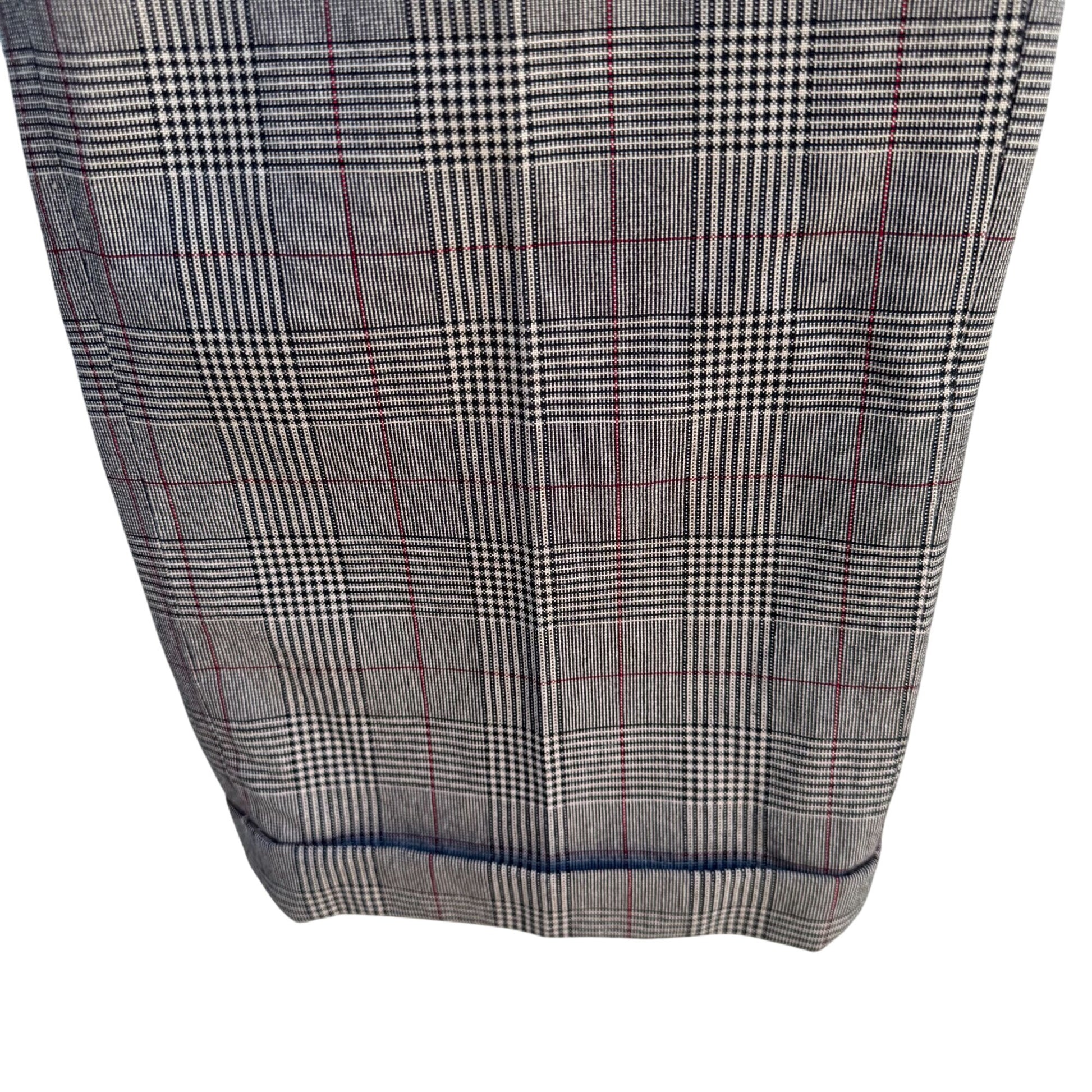 Jos. A. Bank Mens Travelers Collection Plaid Pleated Cuffed Dress Pants 34x32