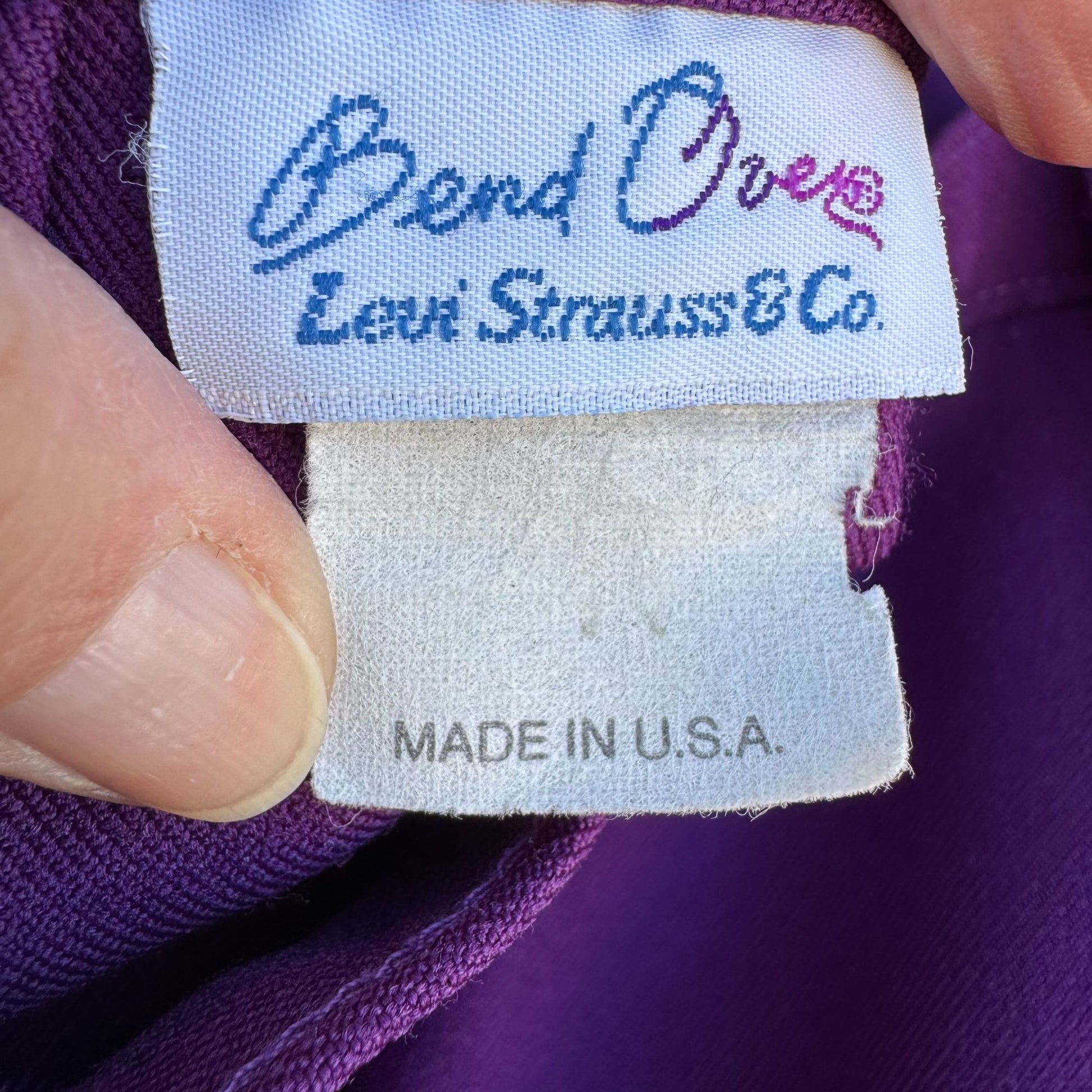 Bend Over Levi Strauss & Co Vintage 70s 80s Pleated Purple Womens Dress Pants