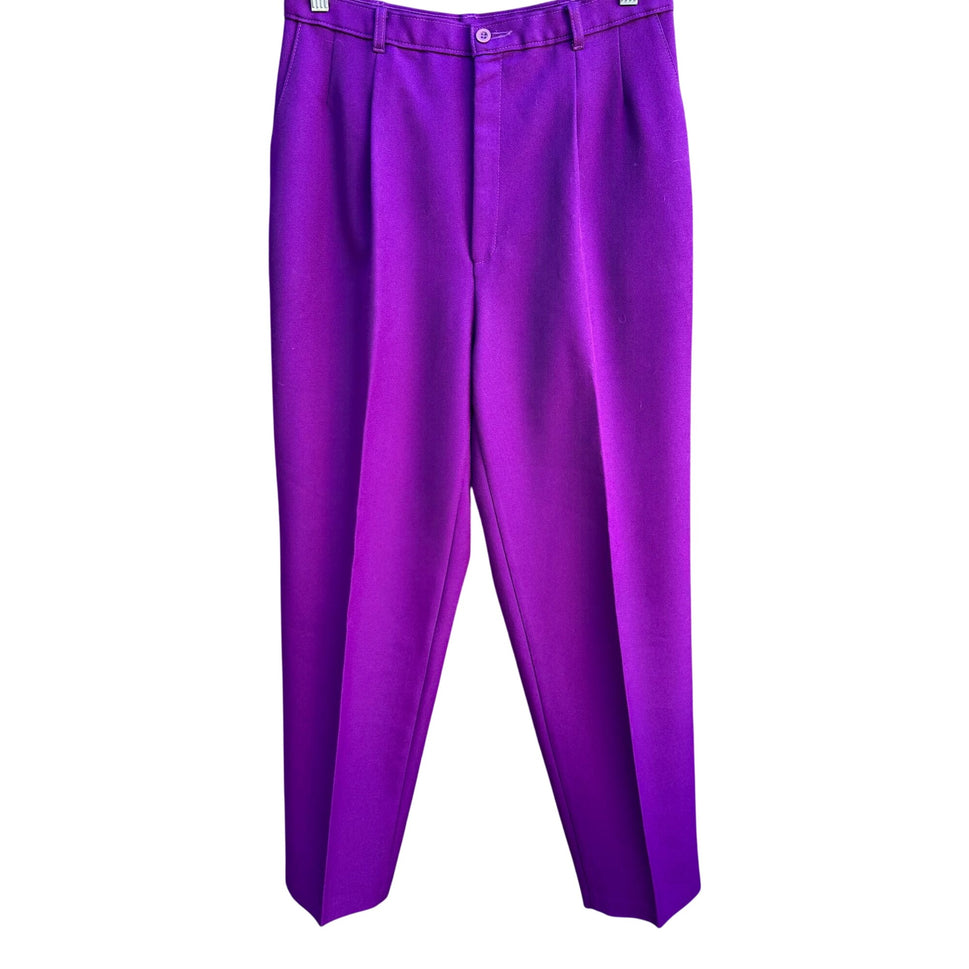 Bend Over Levi Strauss & Co Vintage 70s 80s Pleated Purple Womens Dress Pants