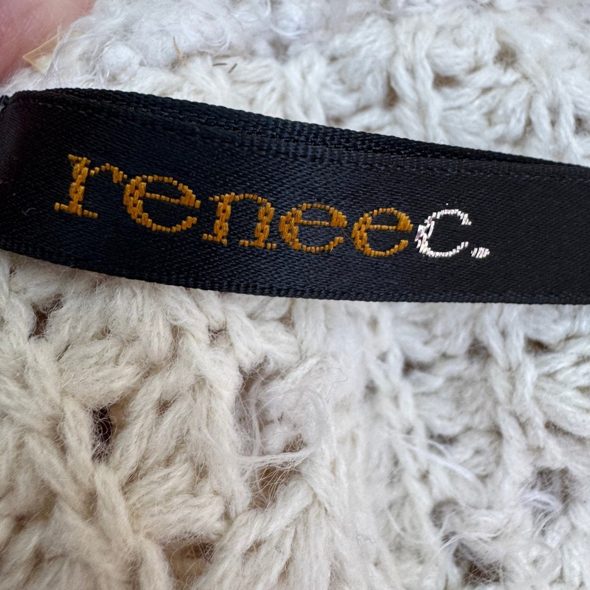 Renee C Shaggy Eyelash Knit Boho Festival Whimsigoth Popcorn Cardigan Ivory S