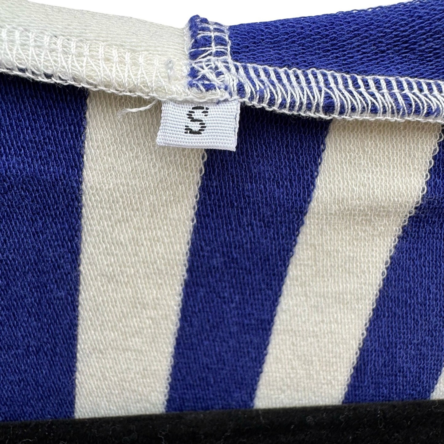 Nautical Sailor Blue White Striped Beachy French Girl Preppy Seaside Hoodie S
