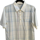 Switch Midopa Korean Vintage 70s 80s Preppy Windowpane Plaid Knit Polo Shirt Mens M 3 image