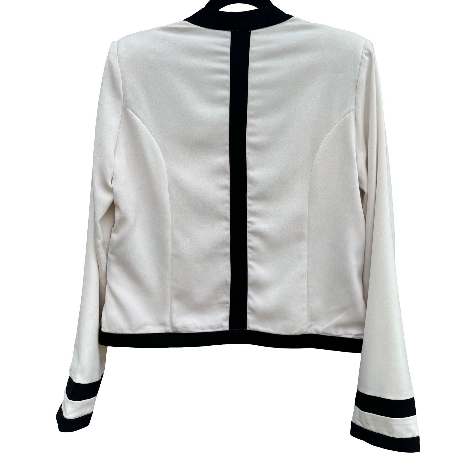L'Atiste Amy Colorblock Open Front Zipper Tailored Blazer L NEW Professional