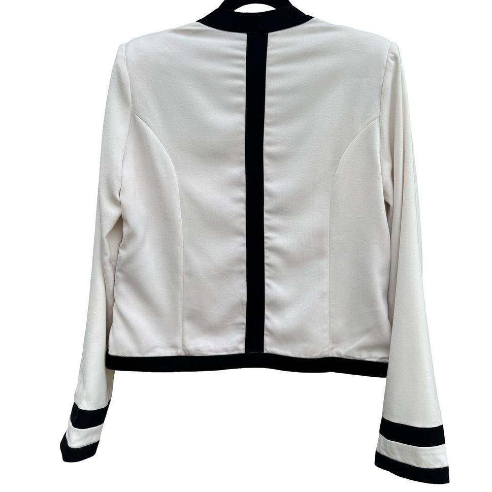 L'Atiste Amy Colorblock Open Front Zipper Tailored Blazer L NEW Professional