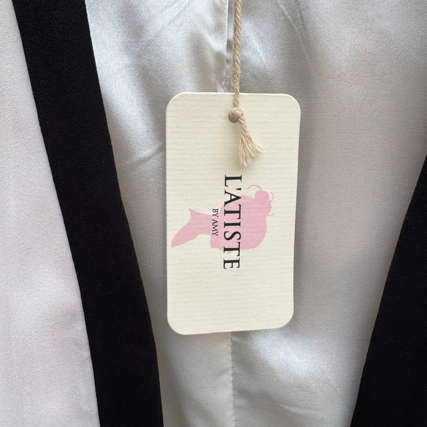 L'Atiste Amy Colorblock Open Front Zipper Tailored Blazer L NEW Professional