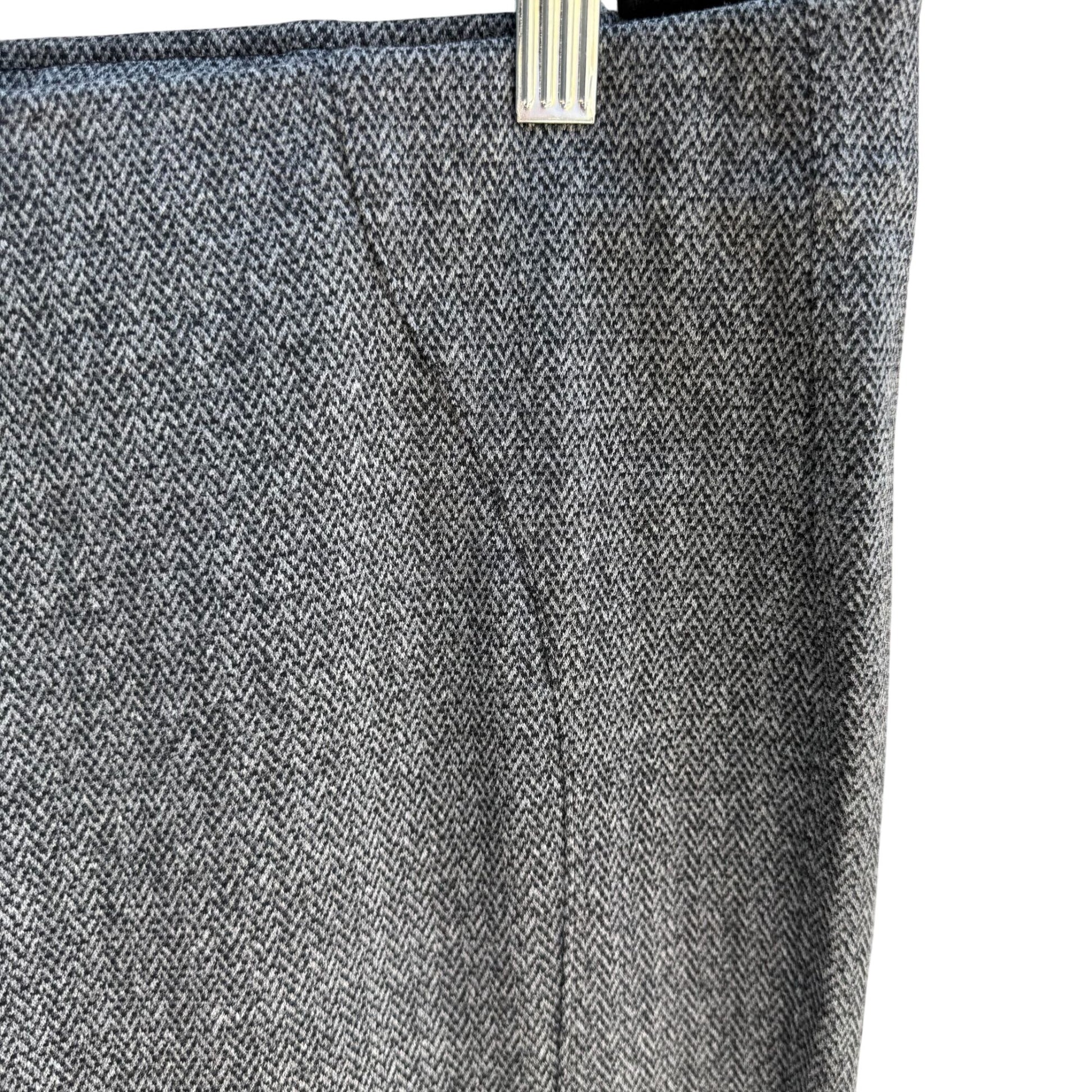 Saks Fifth Avenue Womens Herringbone Gray Stretch Dress Pants New Without Tag XL