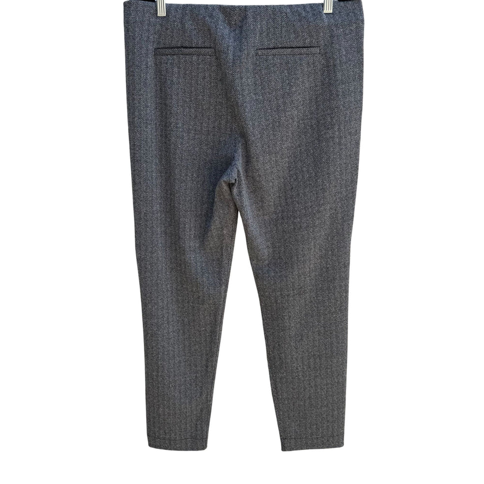 Saks Fifth Avenue Womens Herringbone Gray Stretch Dress Pants New Without Tag XL