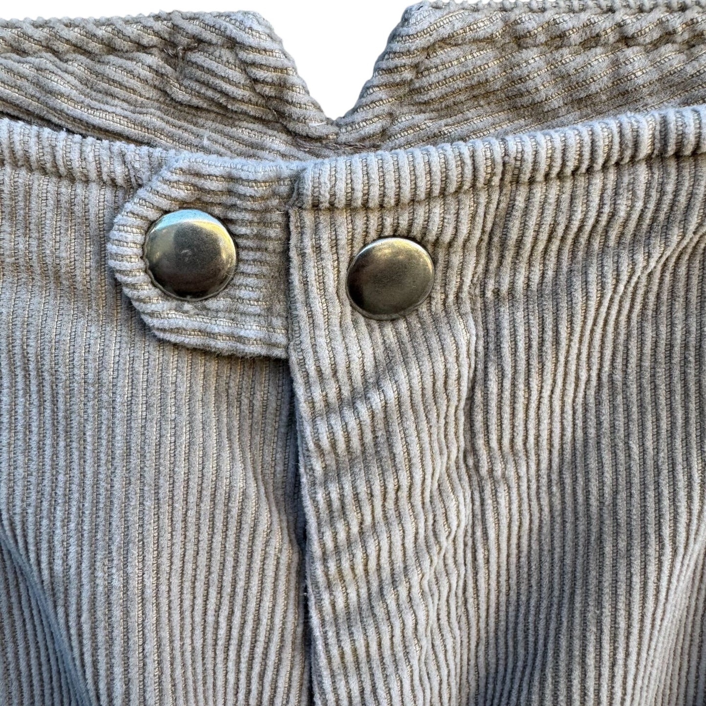 Lizsport Vintage 80s Womens Corduroy Pants 2P Beige High-Waisted Pleated Tapered