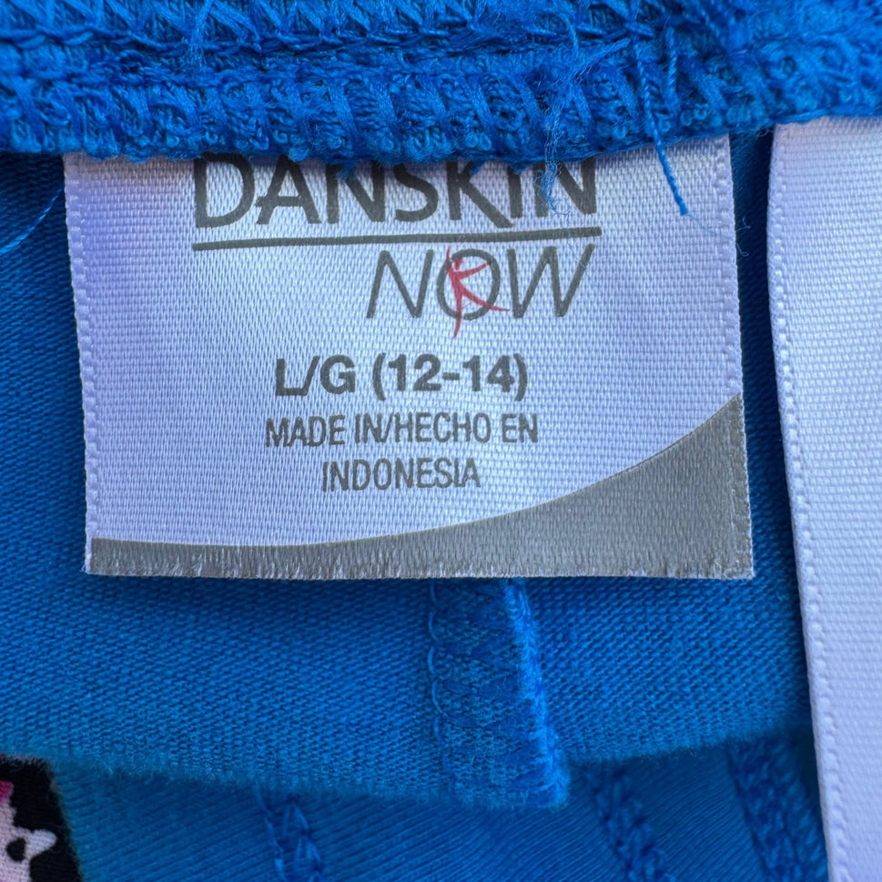 Danskin Now Athleisure Yoga Workout Loungewear Relaxed Fit Capri Pants Blue L