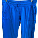 Switch Danskin Now Athleisure Yoga Workout Loungewear Relaxed Fit Capri Pants Blue L 3 image
