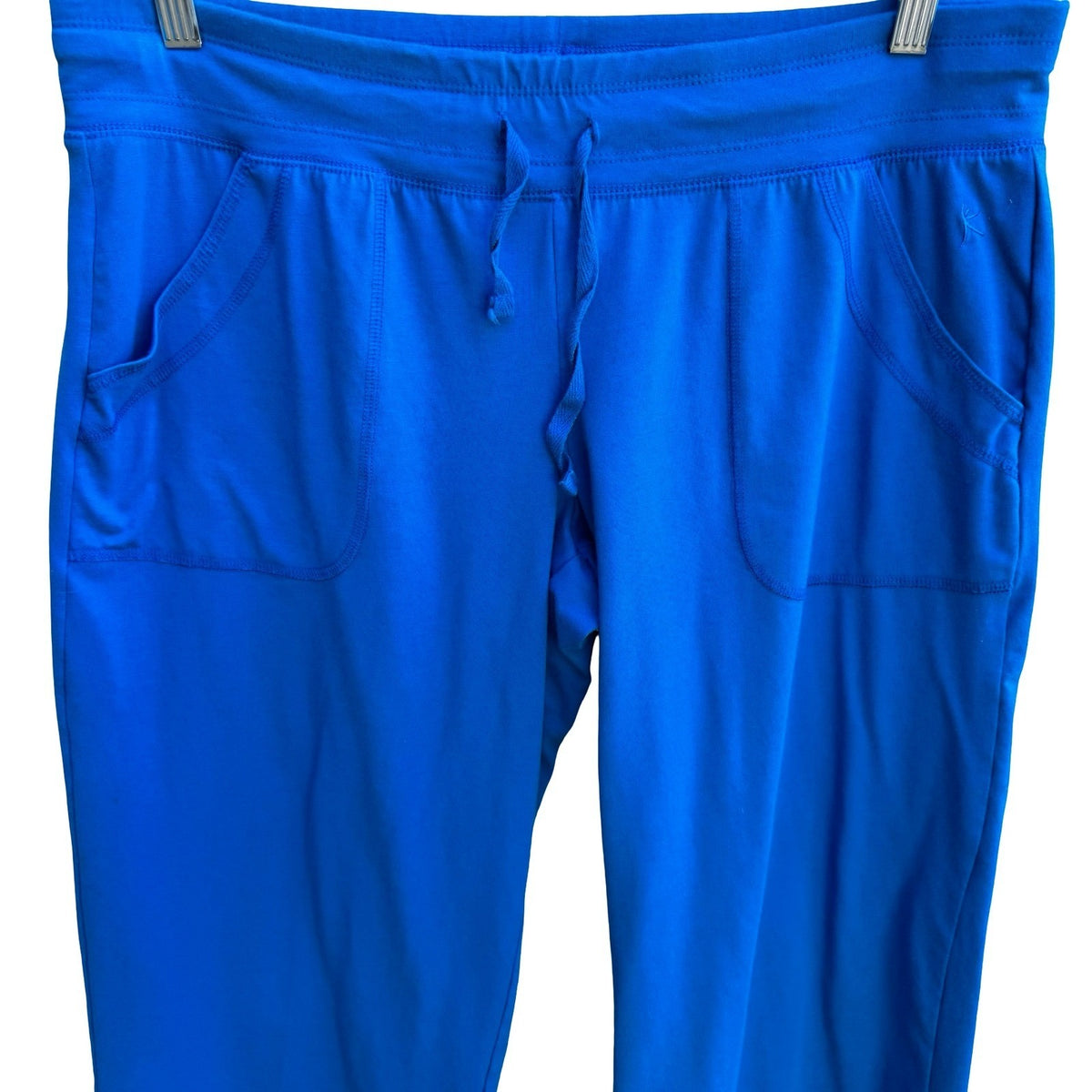 Danskin Now Athleisure Yoga Workout Loungewear Relaxed Fit Capri Pants Blue L