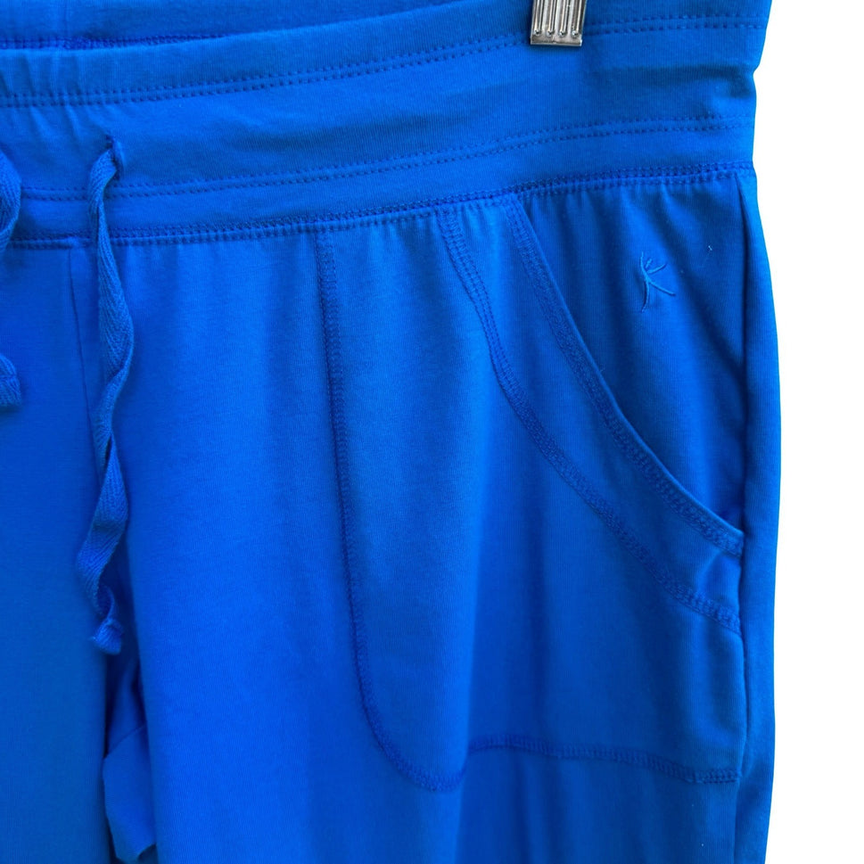 Danskin Now Athleisure Yoga Workout Loungewear Relaxed Fit Capri Pants Blue L