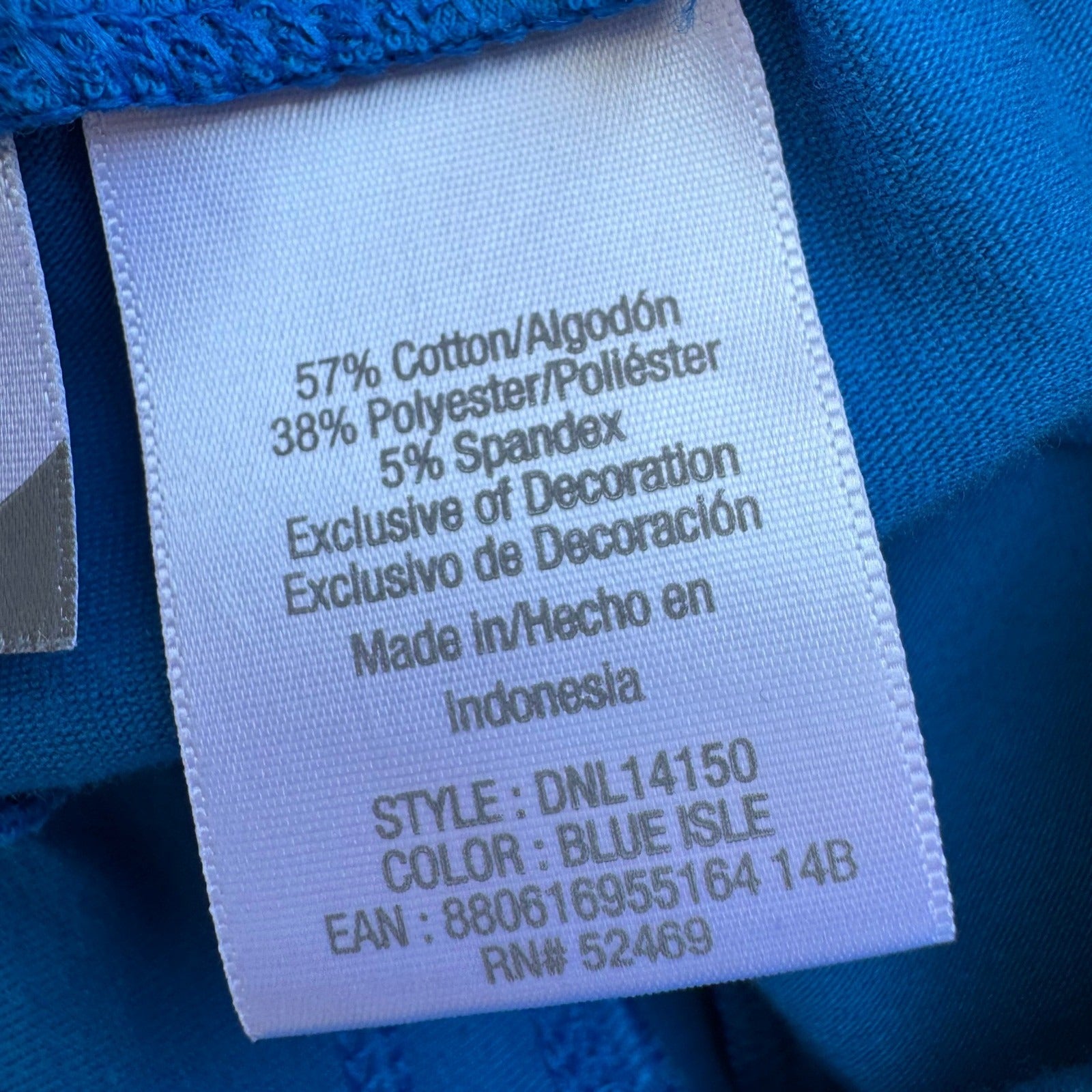 Danskin Now Athleisure Yoga Workout Loungewear Relaxed Fit Capri Pants Blue L