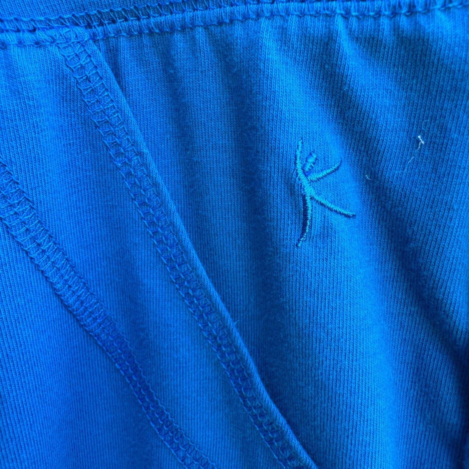 Danskin Now Athleisure Yoga Workout Loungewear Relaxed Fit Capri Pants Blue L