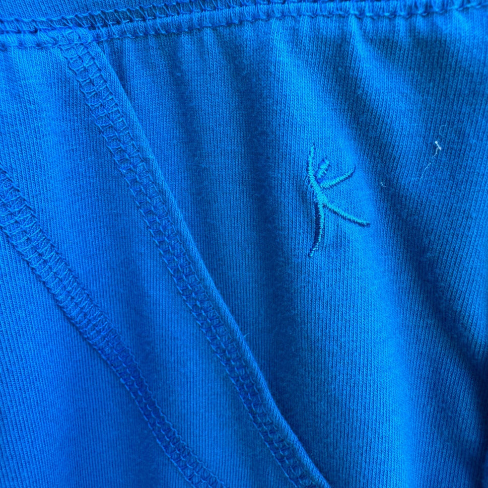 Danskin Now Athleisure Yoga Workout Loungewear Relaxed Fit Capri Pants Blue L