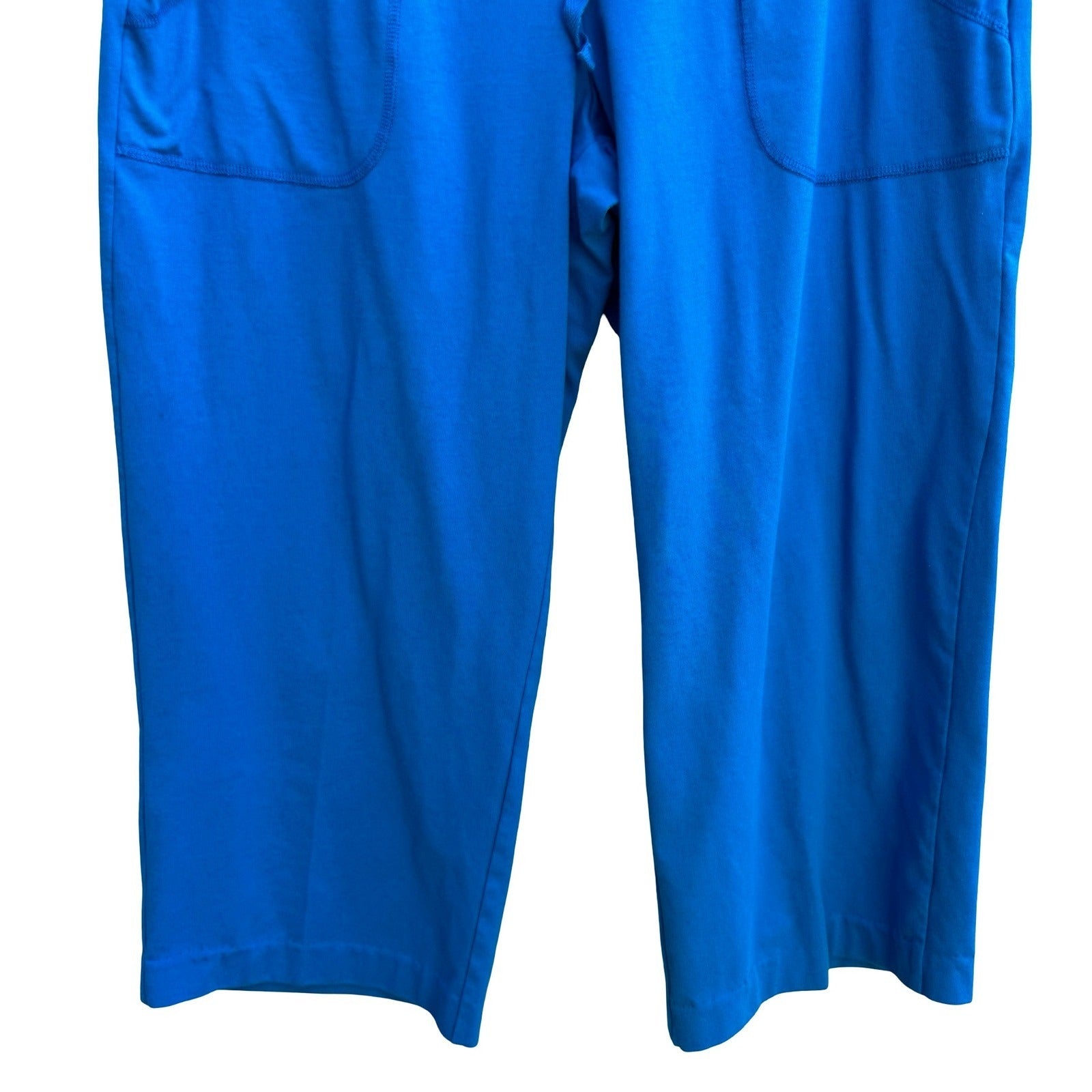 Danskin Now Athleisure Yoga Workout Loungewear Relaxed Fit Capri Pants Blue L