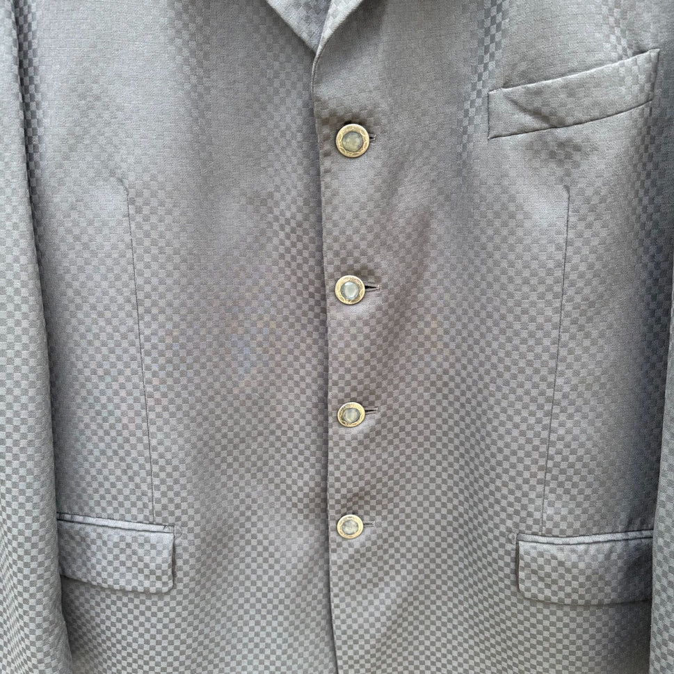 Vintage M2 Vintage Italian Super 100s Checkered Gray Tessilstrona Blazer Pants