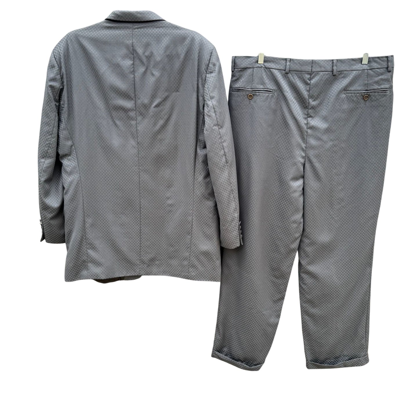 Vintage M2 Vintage Italian Super 100s Checkered Gray Tessilstrona Blazer Pants