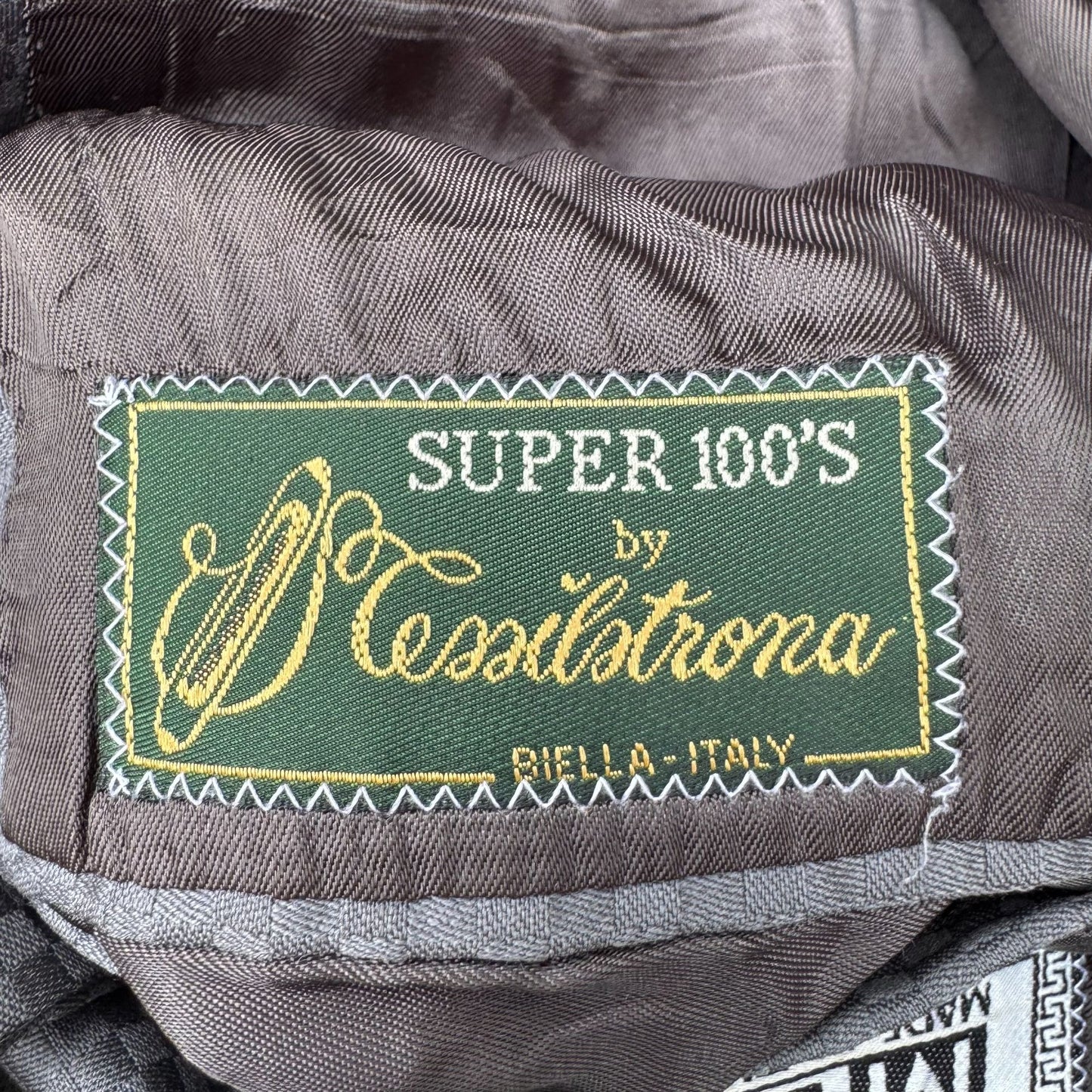 Vintage M2 Vintage Italian Super 100s Checkered Gray Tessilstrona Blazer Pants