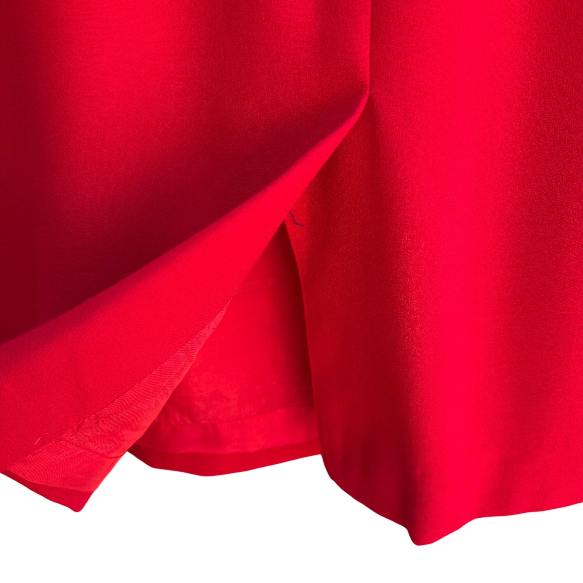 Sassco Vintage Womens Red Back Zipper Closure Dressy Lined Mini Pencil Skirt 10