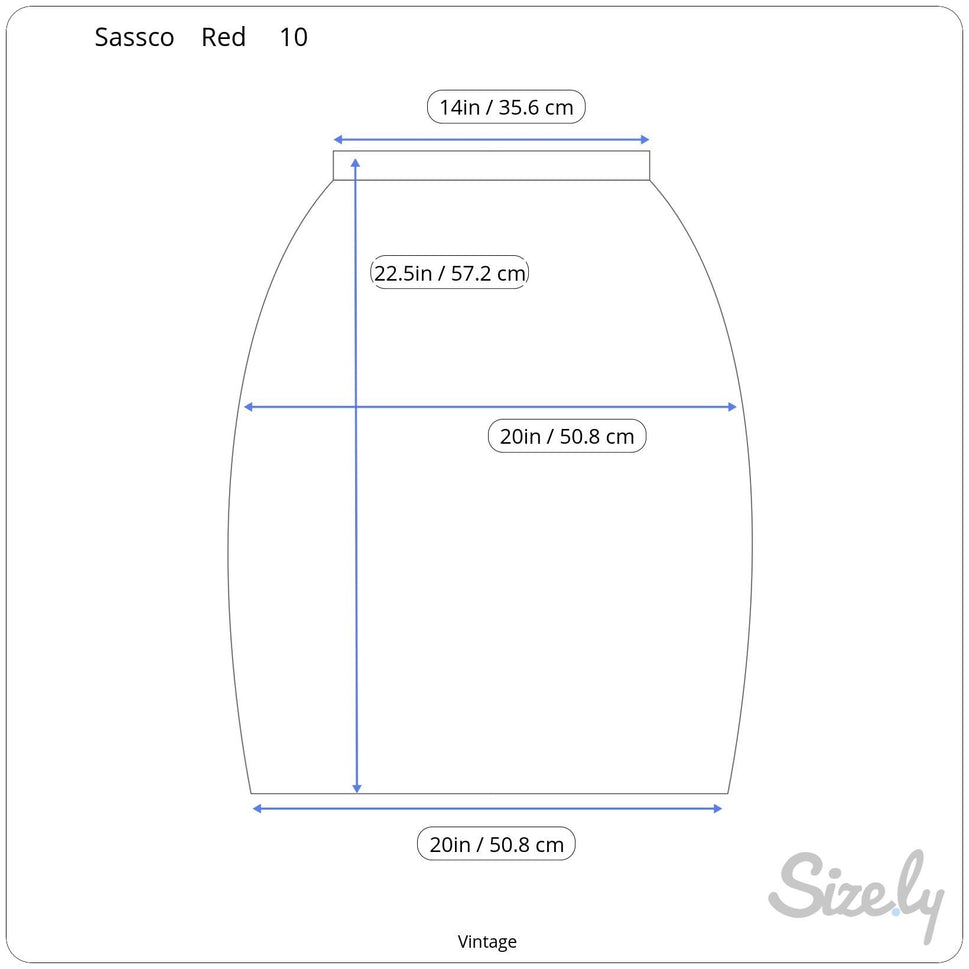 Sassco Vintage Womens Red Back Zipper Closure Dressy Lined Mini Pencil Skirt 10
