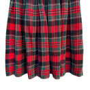 Switch Tami Sophisticates Vintage 70s Womens Red Green Tartan Plaid Pleated Wool Skirt 3 image