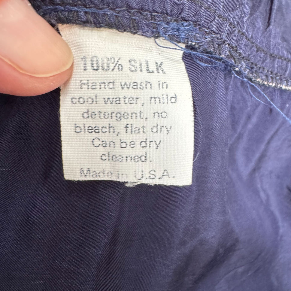 Fixsun Casual Vintage Silk Boho Festival Flowy Blouse Skirt Patchwork Set XL