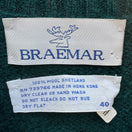 Switch Braemar Vintage Womens Green Wool Knit Shetland Cardigan Sweater Button Defects 2 image