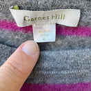 Switch Garnet Hill Striped Cashmere Preppy Quiet Luxury Layering Pullover Sweater M 2 image