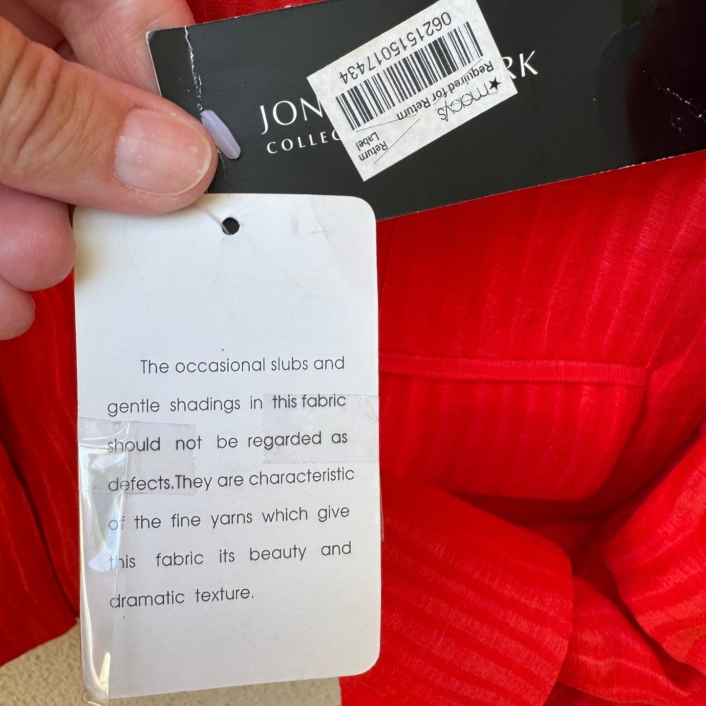 Jones New York Collection Linen Silk Luxury Blazer Jacket Tomato Red 14 NEW