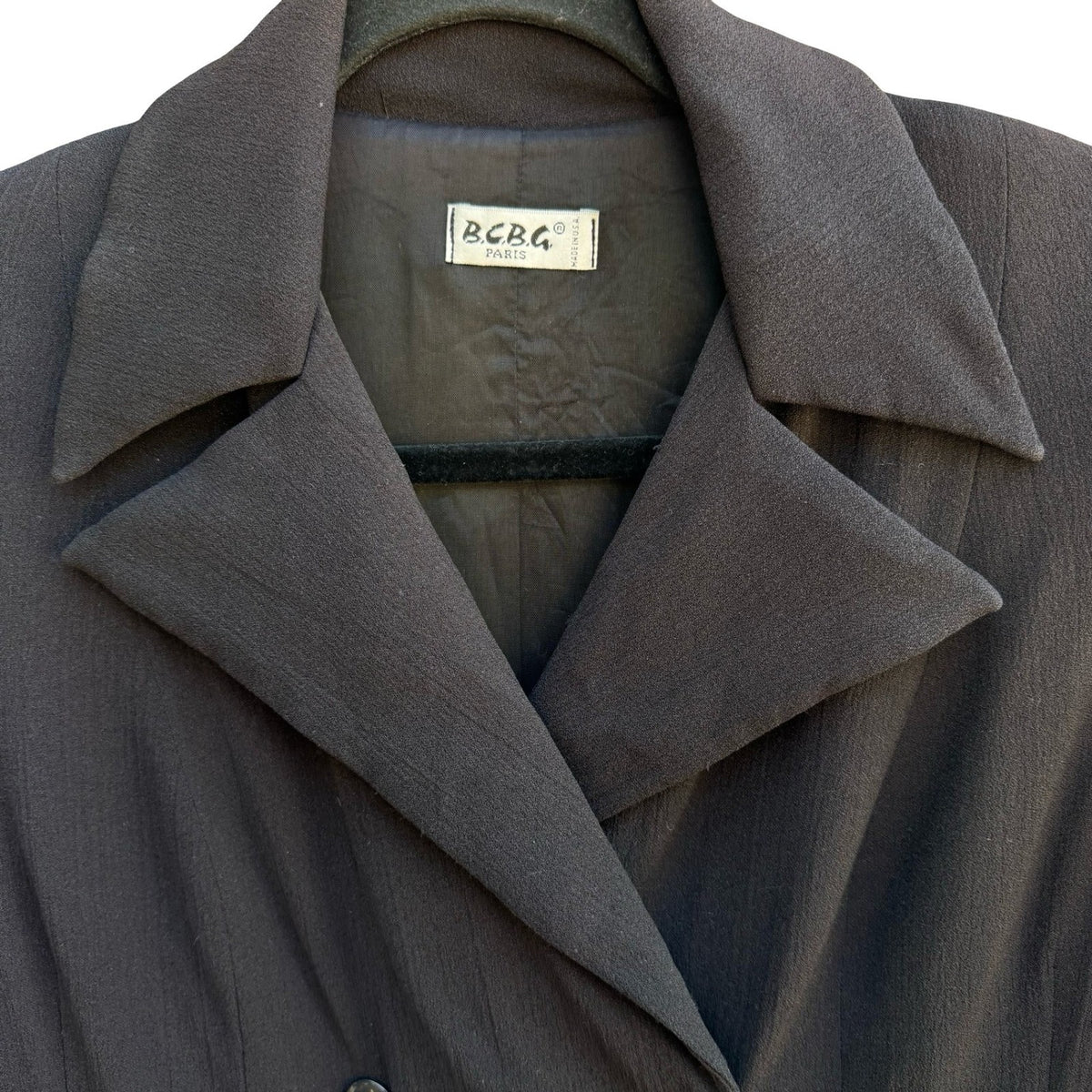 BCBG Paris Vintage 90s Y2K Minimalist Double Breasted Tailored Blazer Jacket