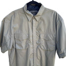 Switch Field &amp; Stream Mens L Short Sleeve Fishing Shirt Khaki Mesh Back Utility Vented 3 image